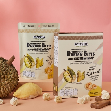 Durian Bites With Cashew Nut ทุเรียนกับเม็ดมะม่วงหิมพานต์ 001