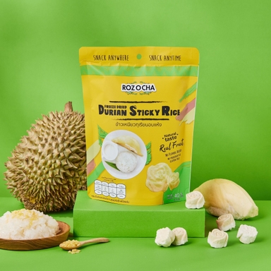 Rozocha ข้าวเหนียวทุเรียนอบแห้ง 40g